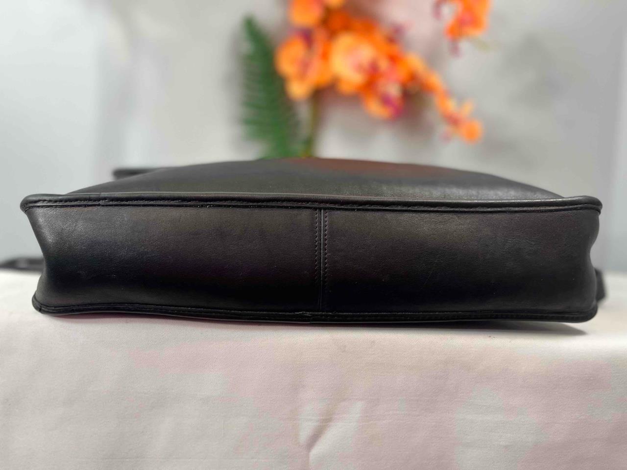 Vintage COACH Lexington Black Smooth Leather Briefcase Bag #B23-5265