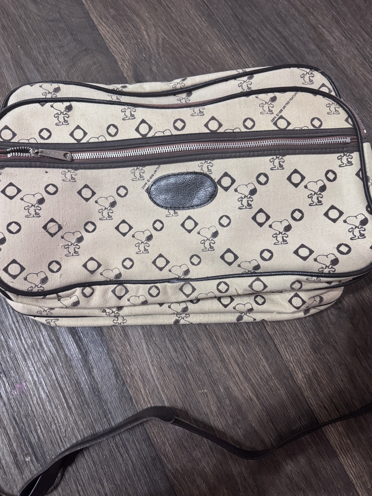 Vintage Peanuts Snoopy All Over Print Bag