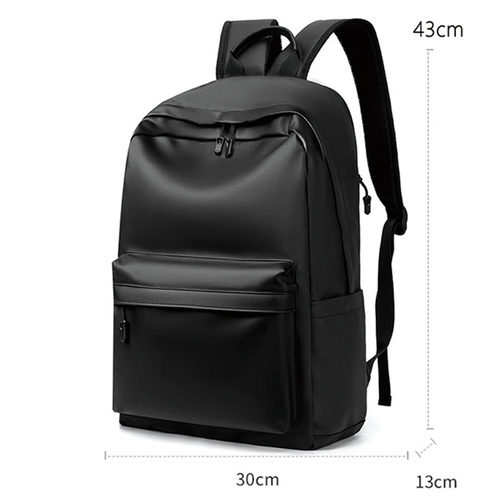 Men Pu Leather Backpack Waterproof 15.6″ Black Laptop Bag High Quality Fashion