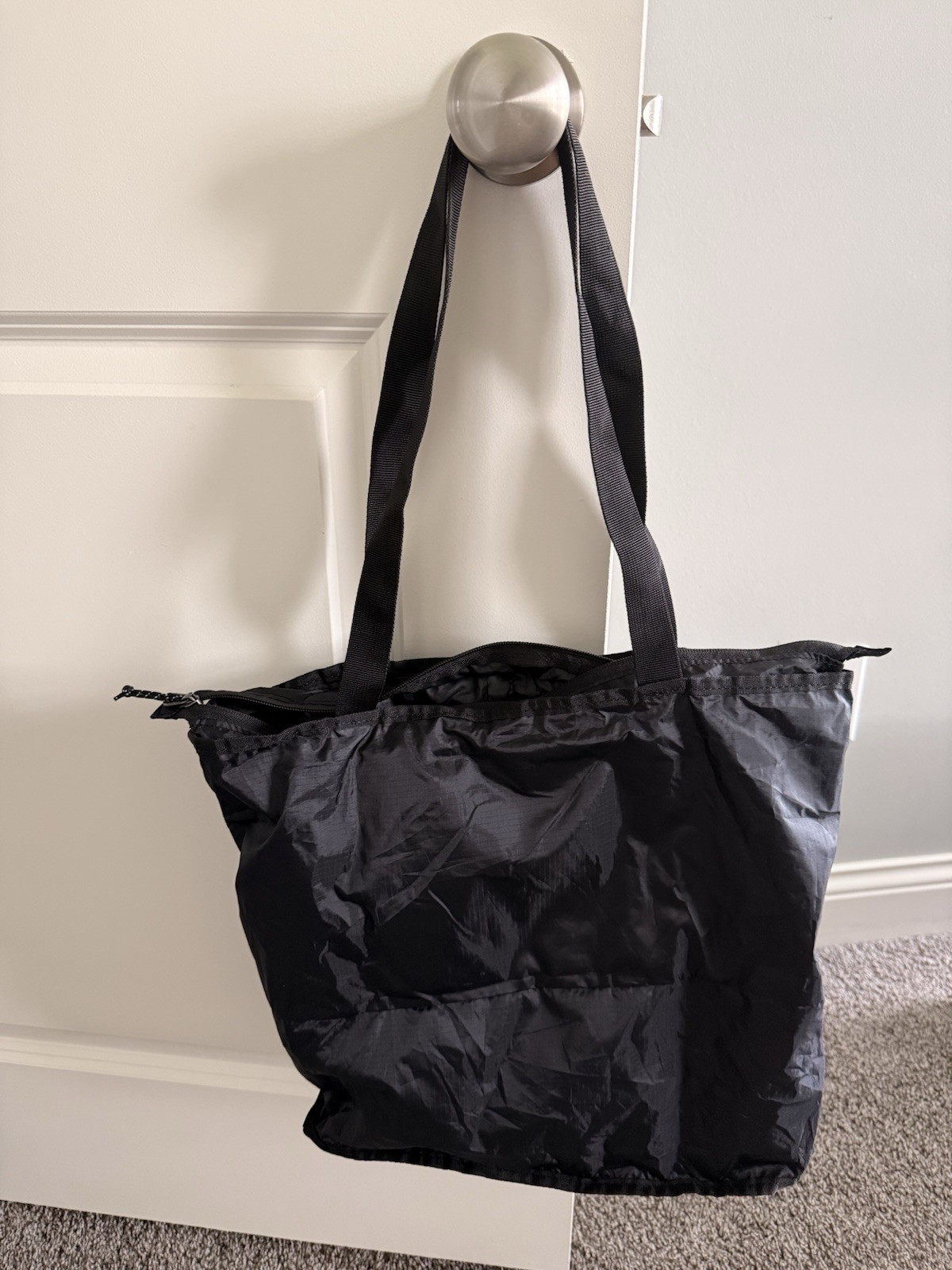 Columbia 18L Black Lightweight Packable Tote Bag Reusable Travel Durable