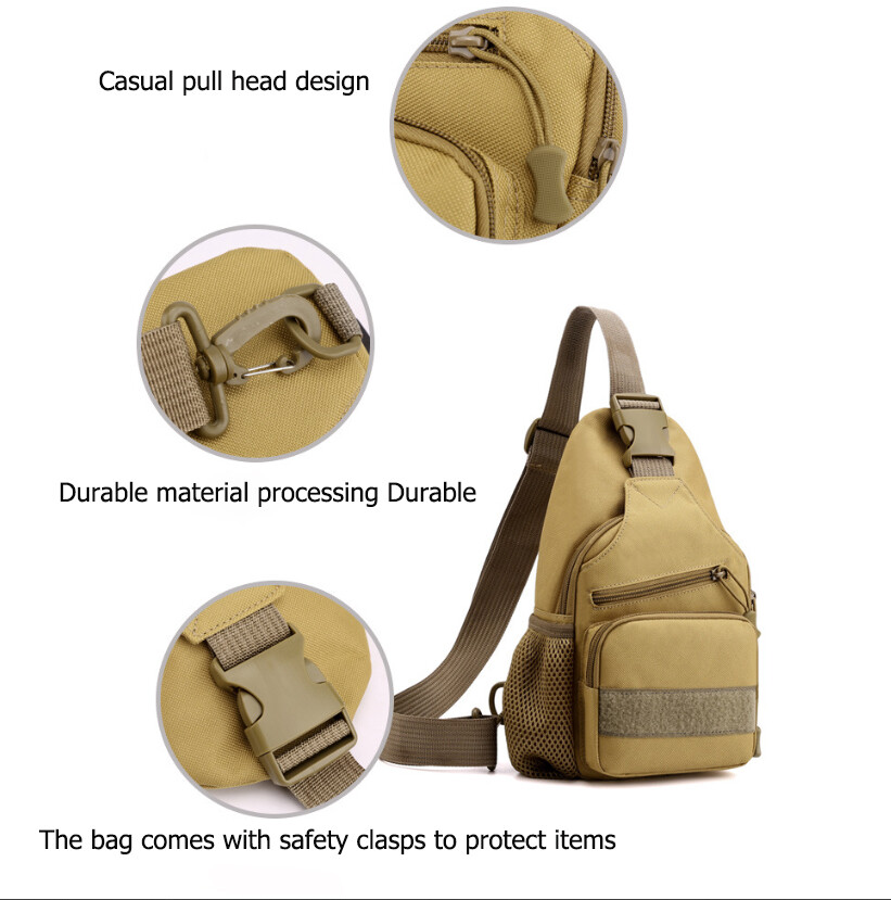 Mens Backpack Tactical Sling Shoulder Bag Molle Travel Chest Pack Outdoor Hiking