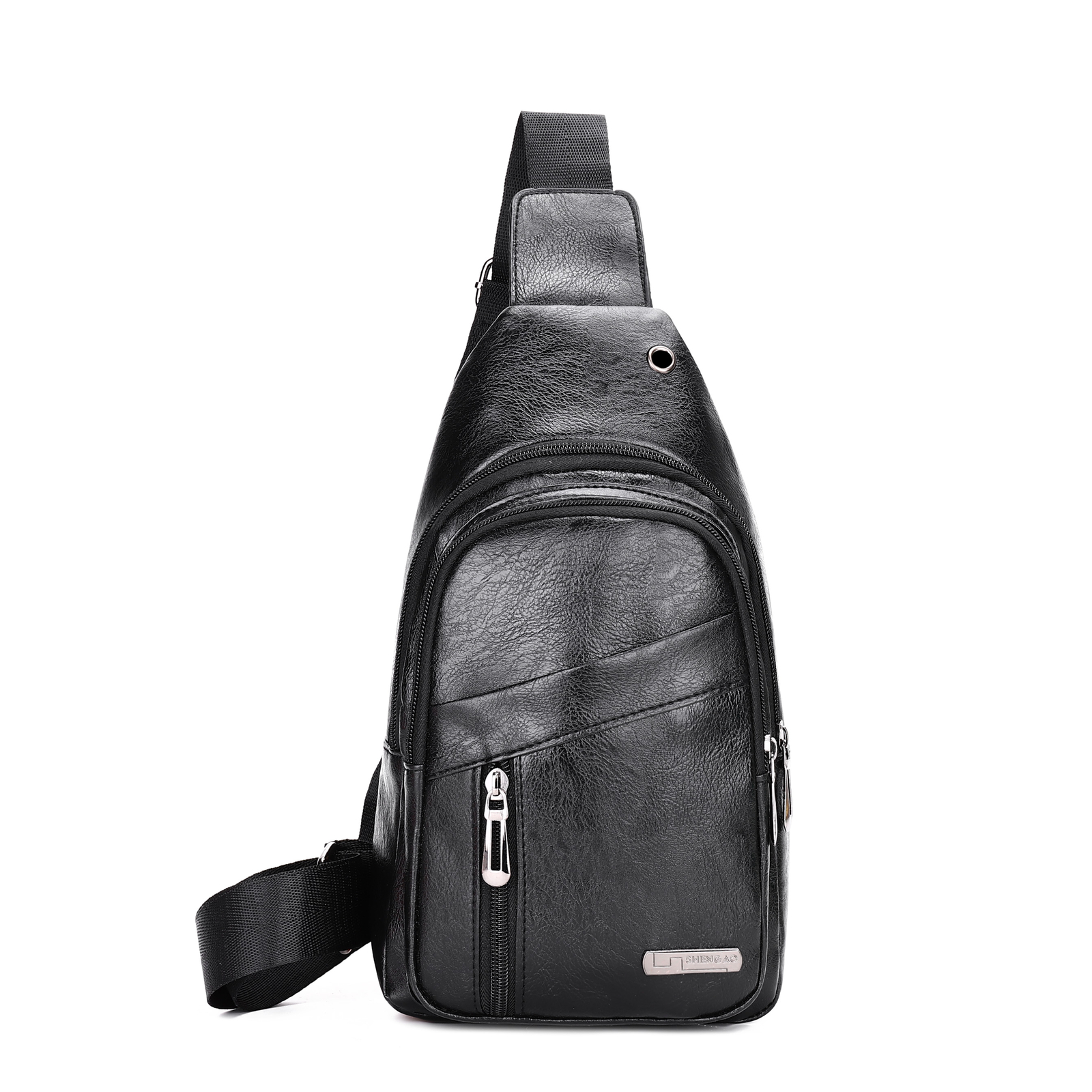 Men Waterproof PU Leather Crossbody Chest Bag Handbag Shoulder Pack Sport Travel