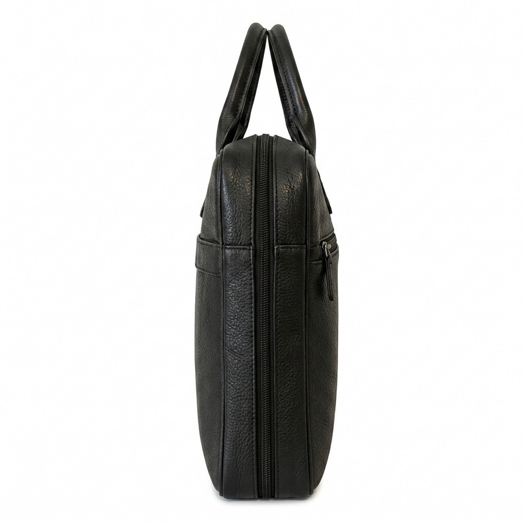 Black Leather Laptop Briefcase Men Business Work Tote Office Carry Bag