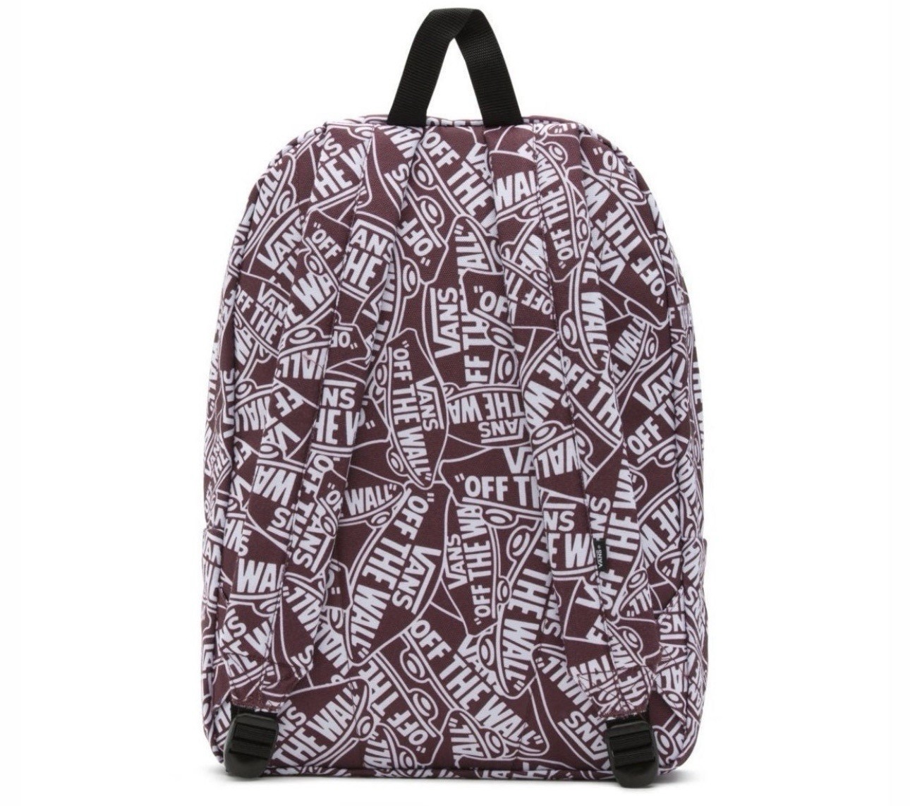 VANS OFF THE WALL All Over Print Burgundy Backpack New Old Skool