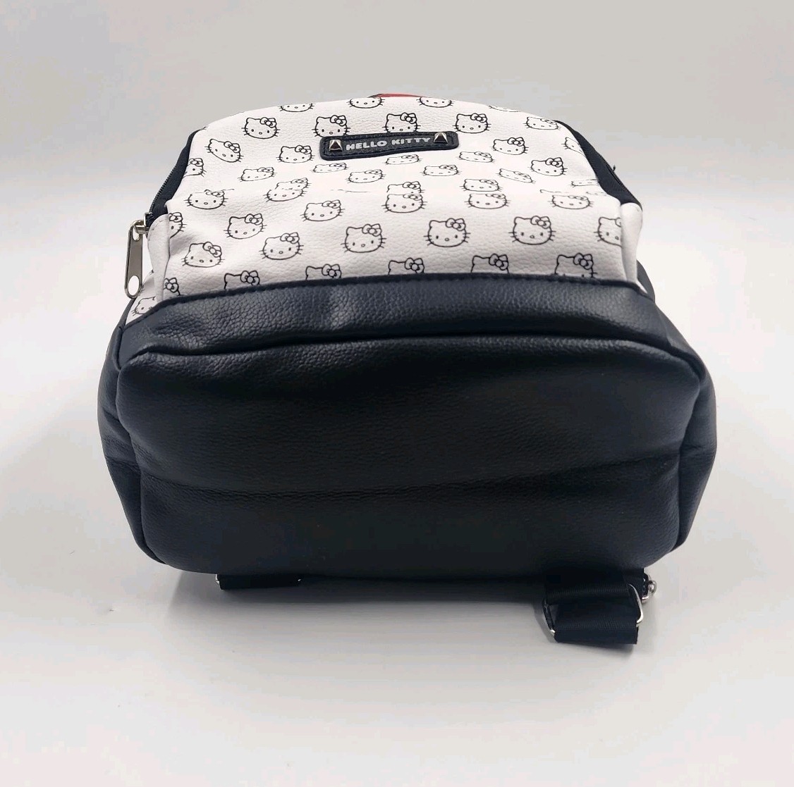 Hello Kitty Mini Backpack Purse Black White Red Bow 10″ New