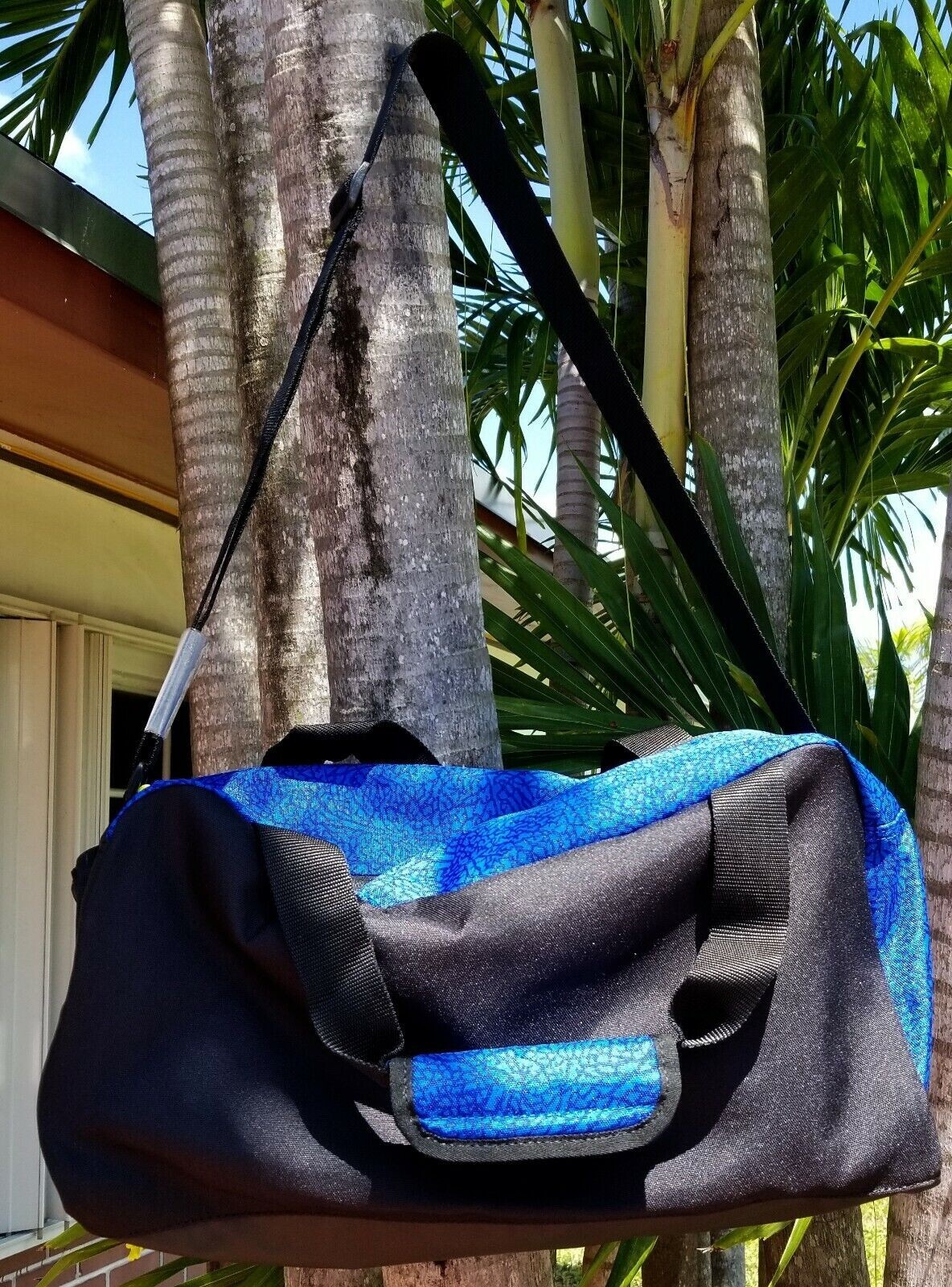 🔥 Jordan Air Jumpman Elemental Duffle Bag Blue Elephant Print Dry/Wet Pocket