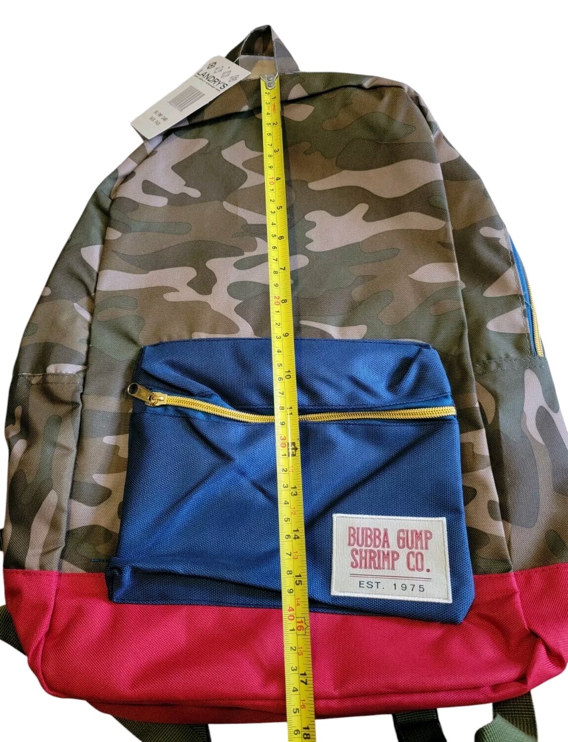 NWT Bubba Gump Shrimp Co. Camouflage Backpack 100% Polyester