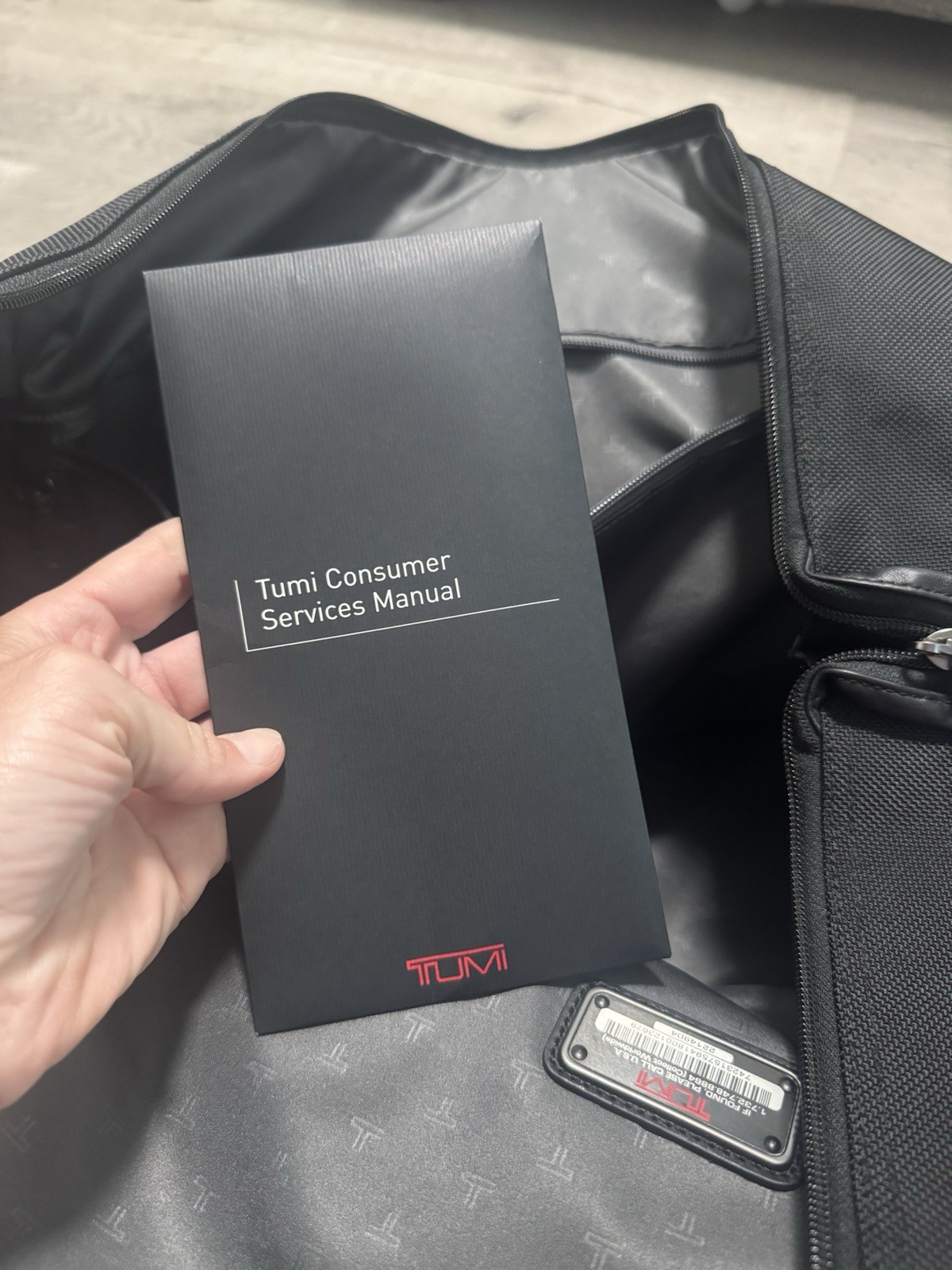 TUMI Used Once Alpha Ballistic Nylon Black Satchel Duffle Bag Travel