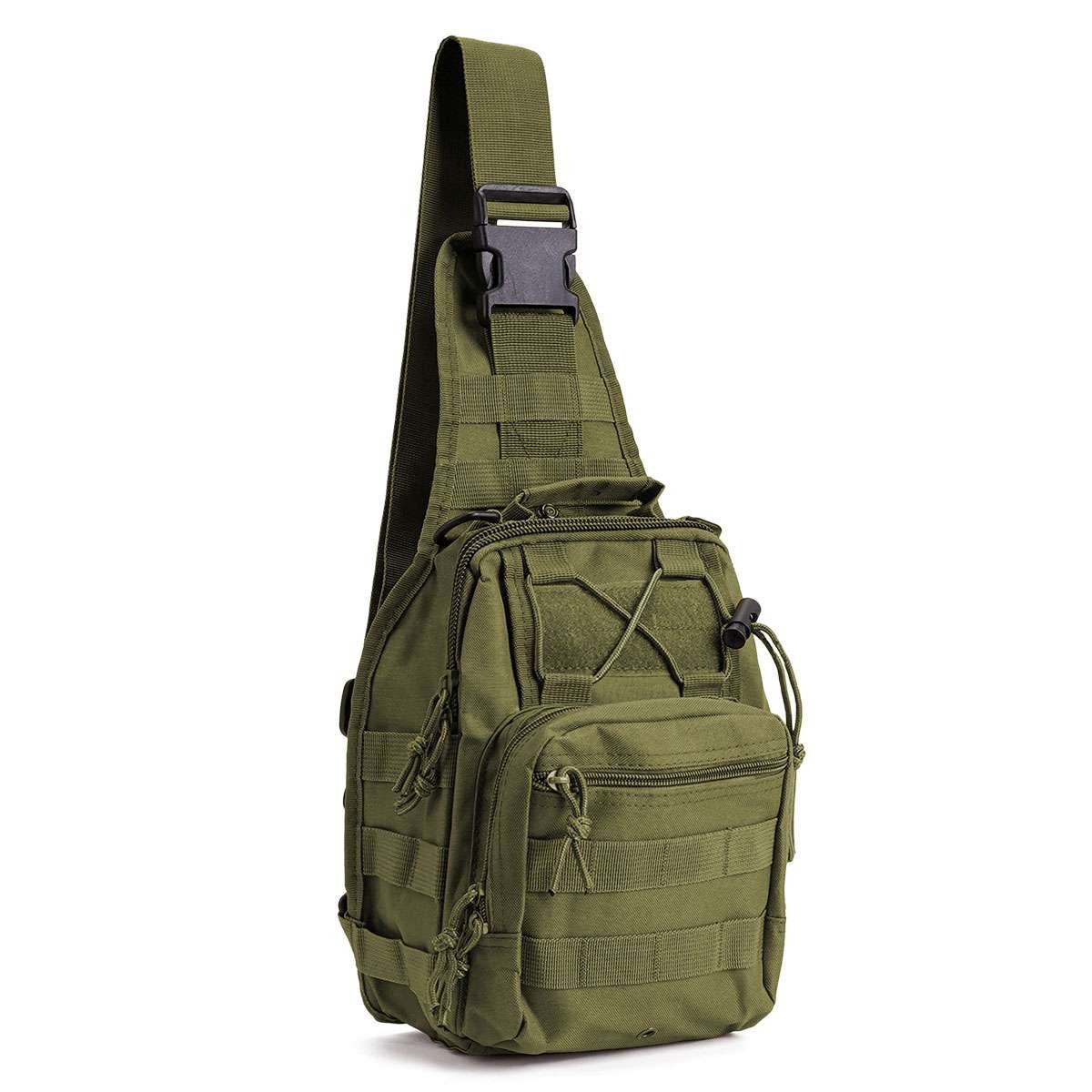 Mens Outdoor Shoulder Chest Bag Military Tactical Backpack Travel Camping Hiking