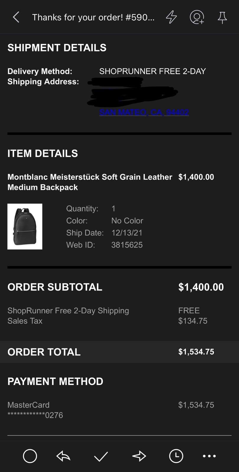 Rare Montblanc Meisterstück Soft Grain Leather Medium Backpack (Discontinued)