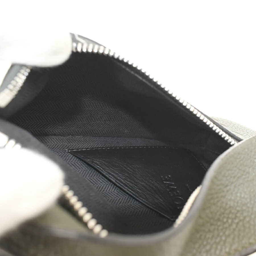 LOEWE Vertical T Pocket C660P02X01 Leather Khaki Green Silver Crossbody