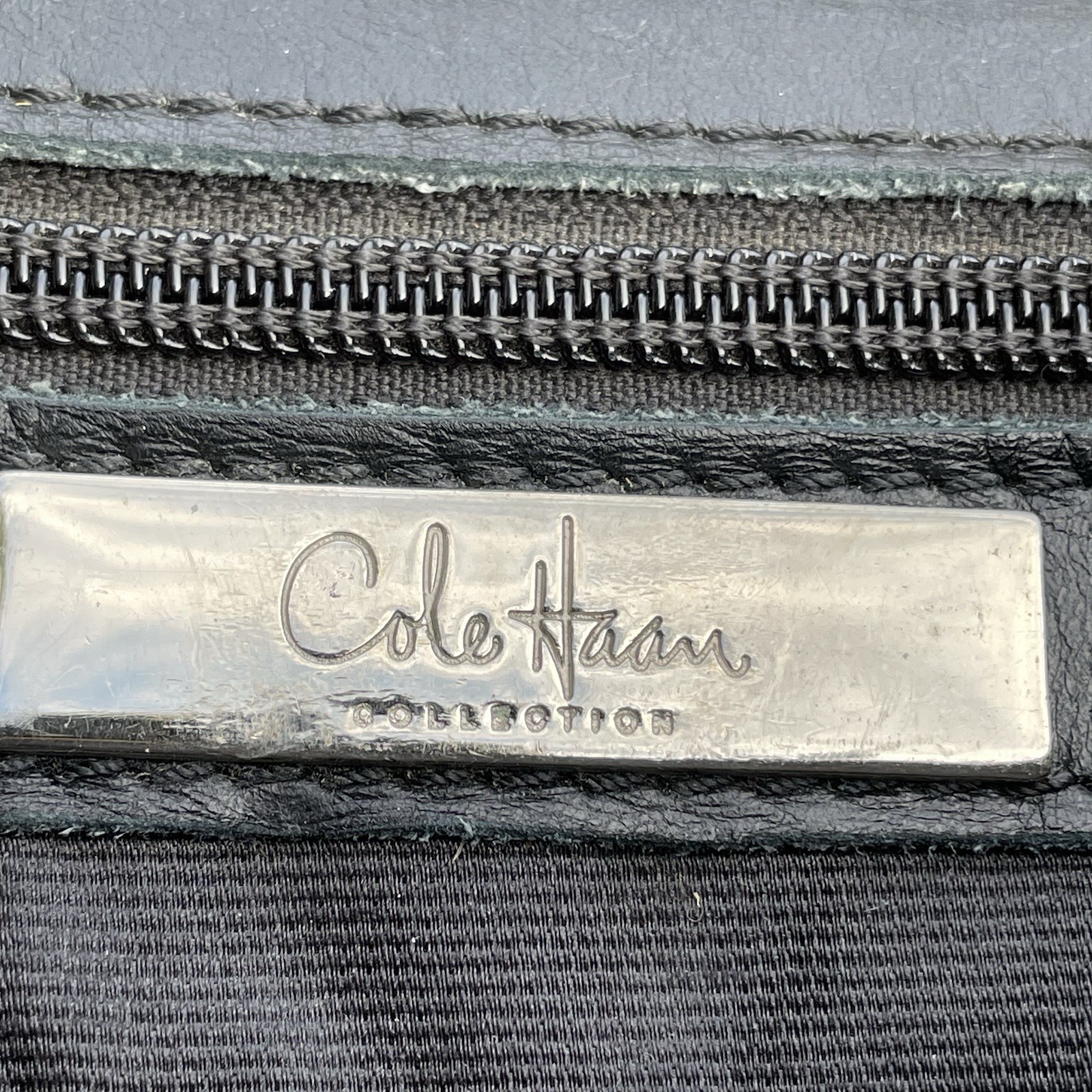 Vintage Cole Haan Collection Briefcase Leather Tuck Lock Style Latch No Key