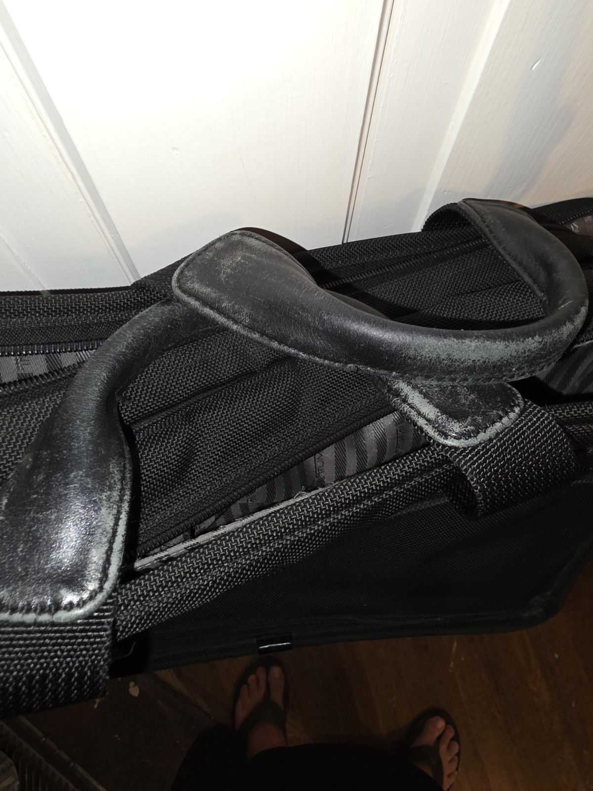 Tumi 26141D4 Alpha Black Ballistic Nylon Laptop Expandable Briefcase Bag