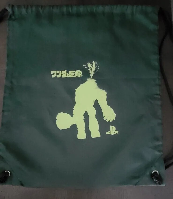 NEW rare!! PlayStation Drawstring lot and one shadow of colosus Japan bag Sony