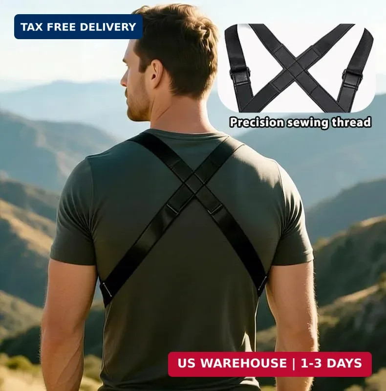 Double Shoulder Armpit Chest Bag for Men,Adjustable Shoulder Underarm Bag Hidden