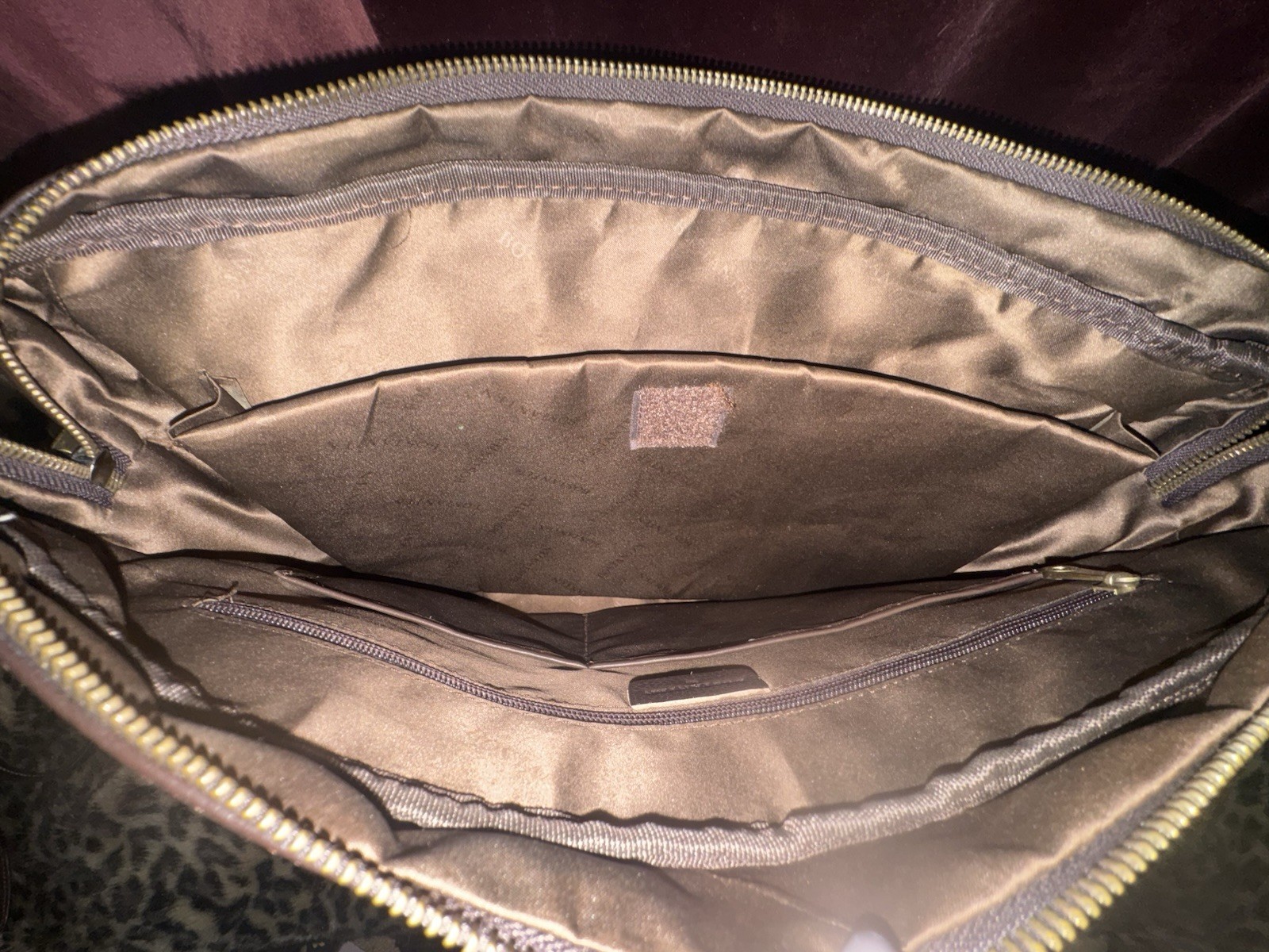 Bostanten Brown Pebbled Leather Briefcase Messenger Laptop Bag Shoulder Strap