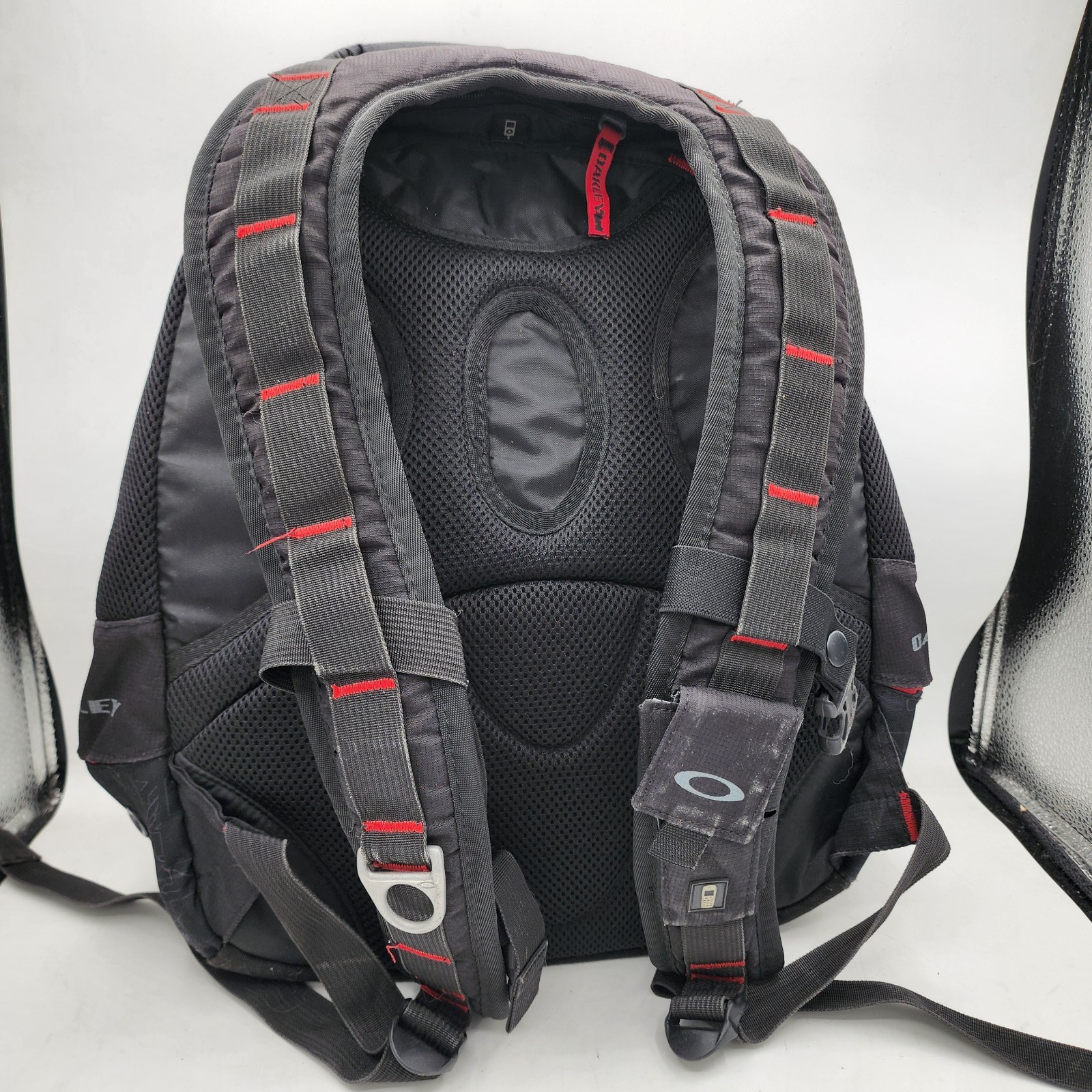 Vintage Y2K Oakley Tactical Backpack Black Red Software 00s 2000s MP3 Headphones