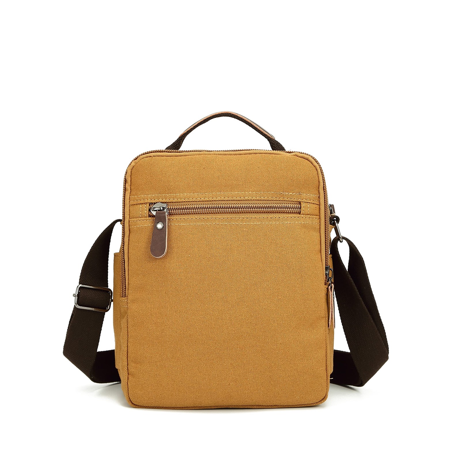 Small Canvas Messenger Bag For Men Ipad Outdoor Leisure (yellow)