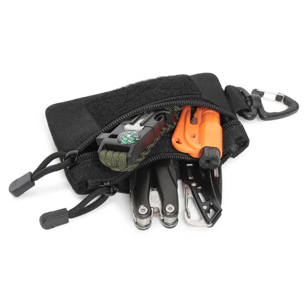 Tactical Small EDC Key Case Wallet Waist Bag Belt Pouch Holder Purse Coin Pocket