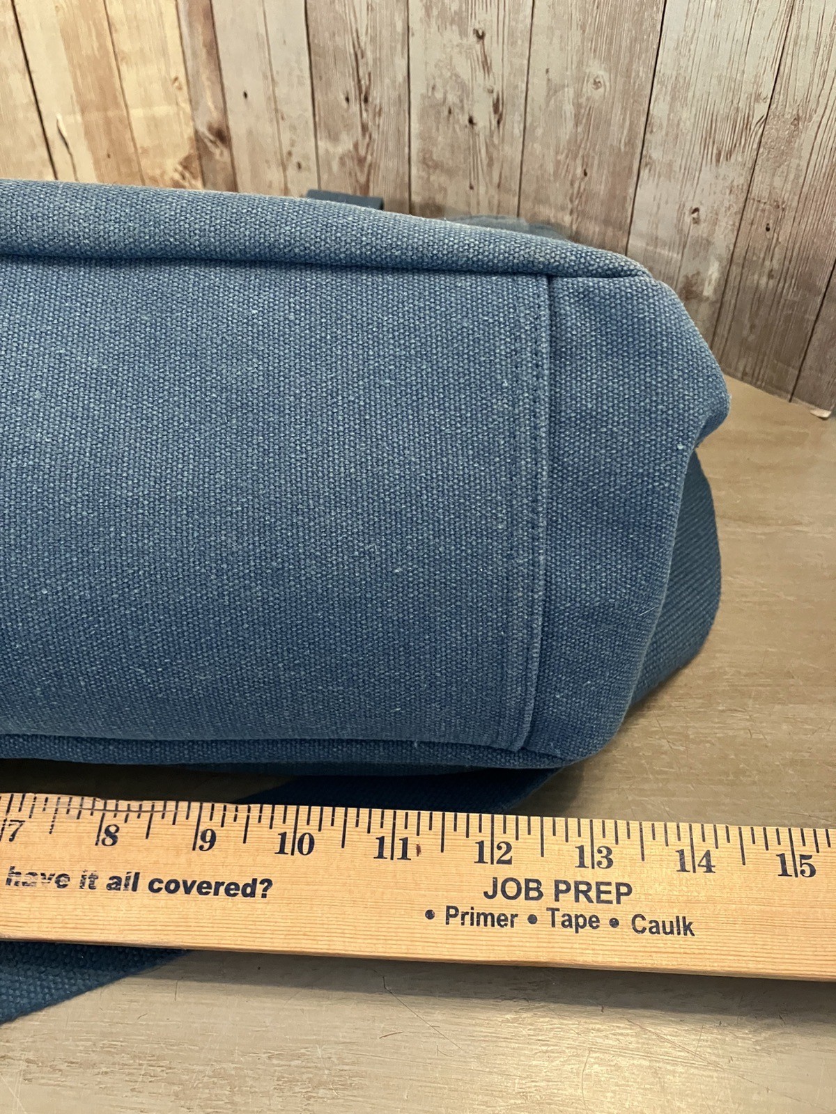 Tolfe Canvas Messenger Bag Laptop Tote Travel Denim Blue Padded Carry On EUC