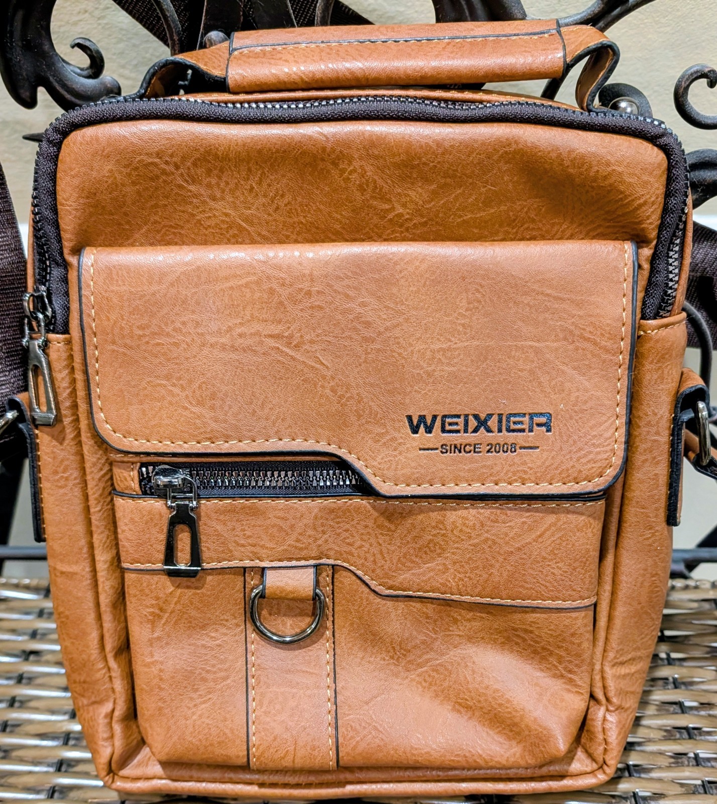 Weixier Cross Body Men’s Shoulder Bag Brown Pre-owned Never Used
