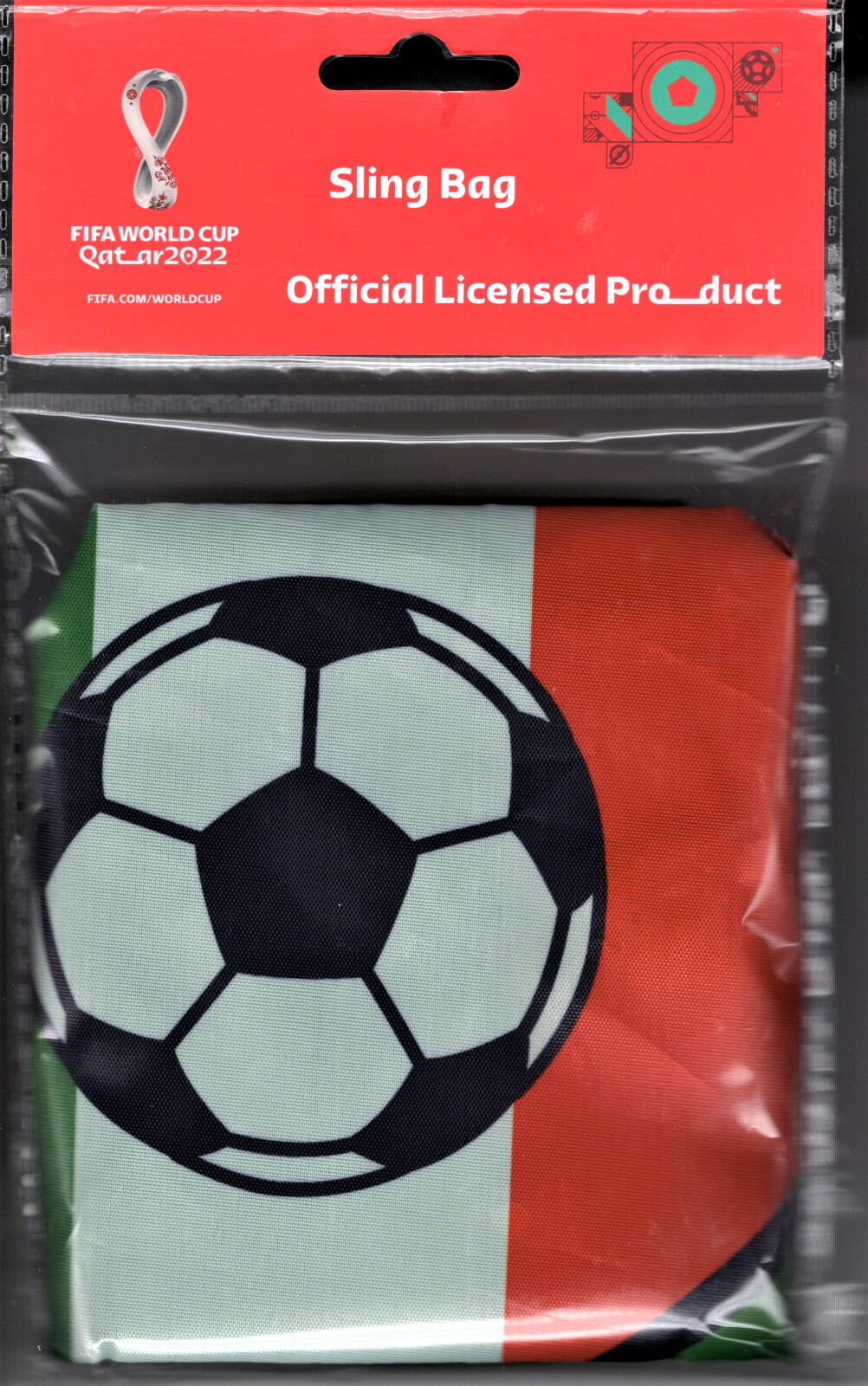 FIFA World Cup Qatar 2022 MEXICO Sling Bag 17″x13.5″ Soccer Backpack NEW! 