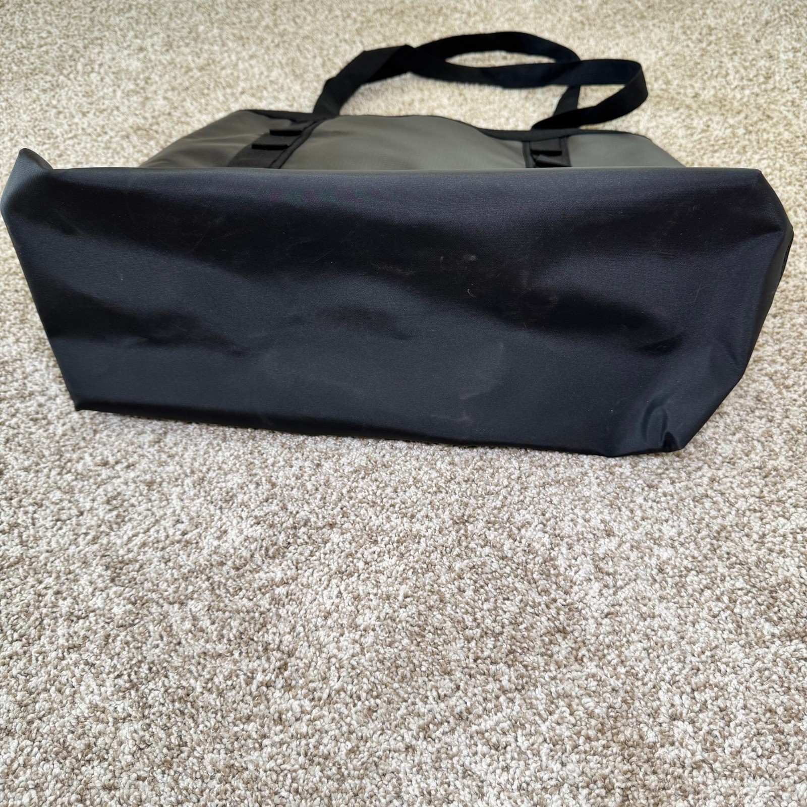 Journeyman Tote Bag Black Ripstop Utility Shoulder Bag Buckle Closure