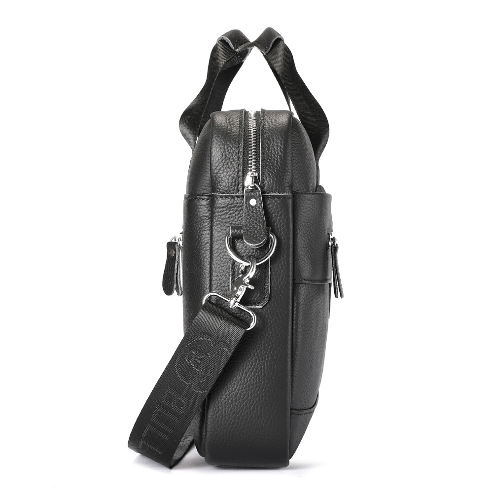 Men Genuine Leather Briefcase Shoulder Messenger Bag Business Work Bag Handbag Q