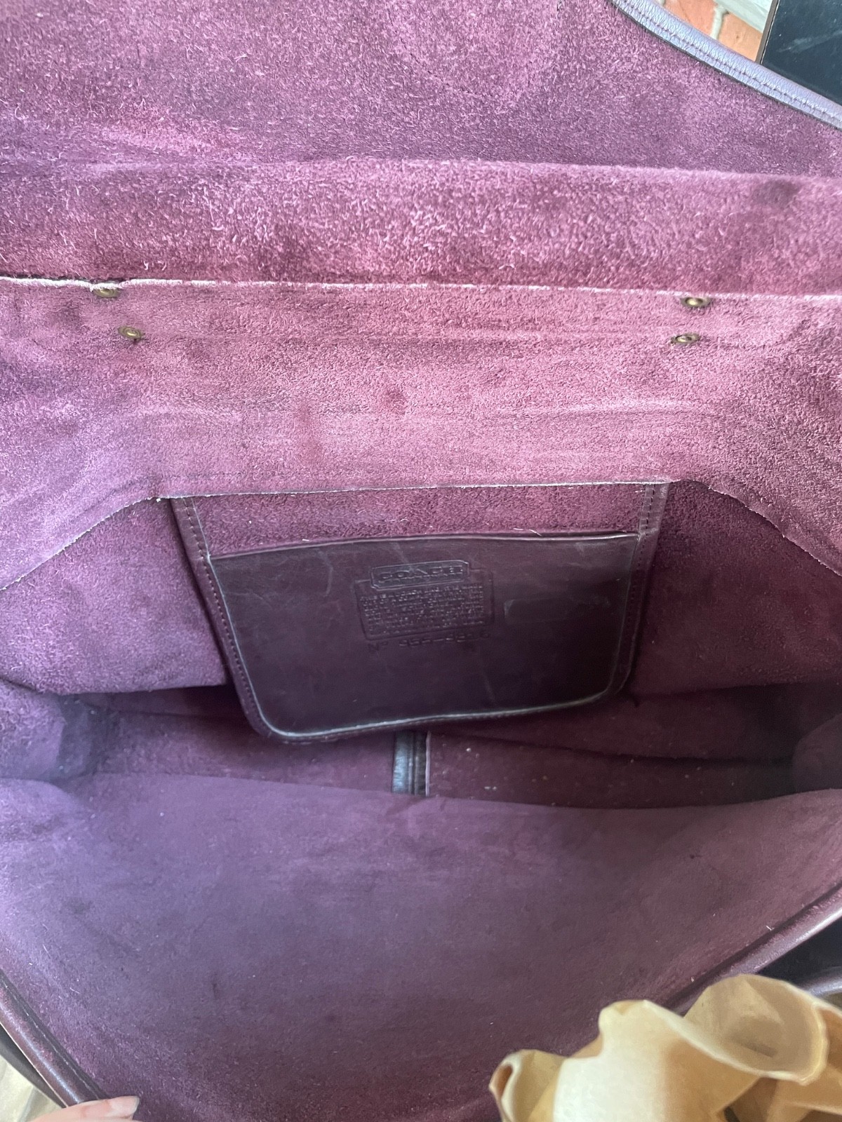 vintage Coach Metropolitan Briefcase bag in rare burgundy color made in NYC USA