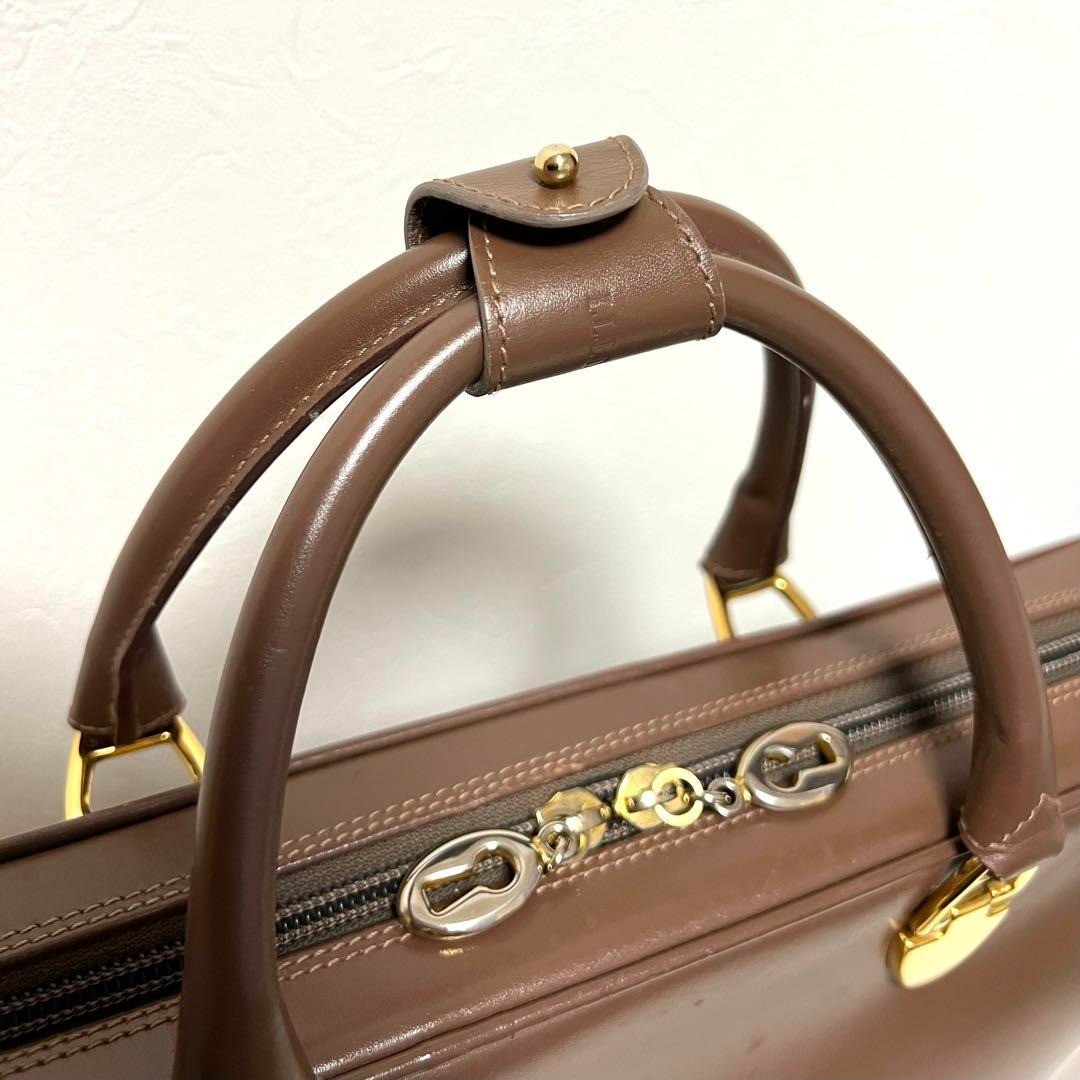 GIANFRANCO LOTTI Business Bag Briefcase Handbag Leather in Brown USED Good Cond