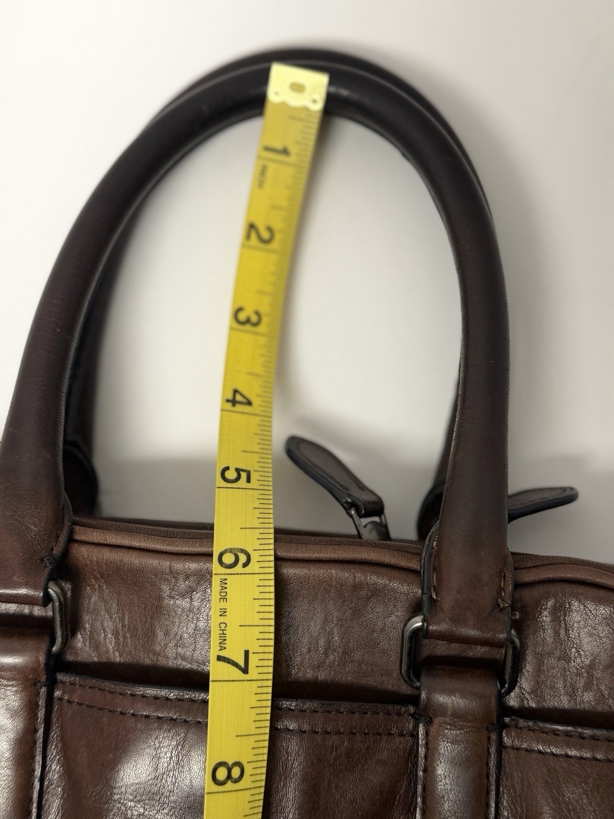 Vintage COACH Metropolitan Briefcase Bag Brown Leather LOVED READ
