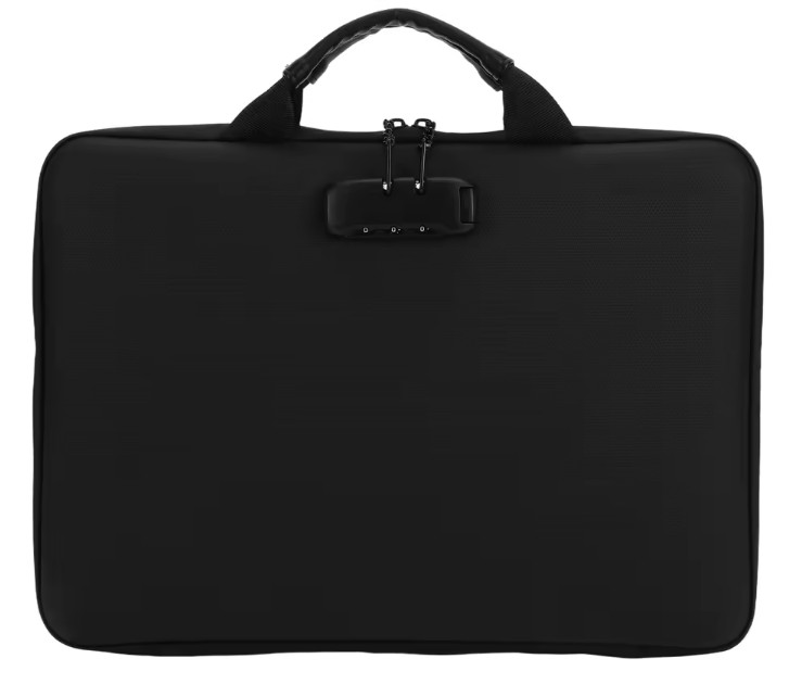 BLACK – GENERIC 13 ACCORDION POCKET FIREPROOF WATERPROOF BRIEFCASE,3 DIGIT LOCK
