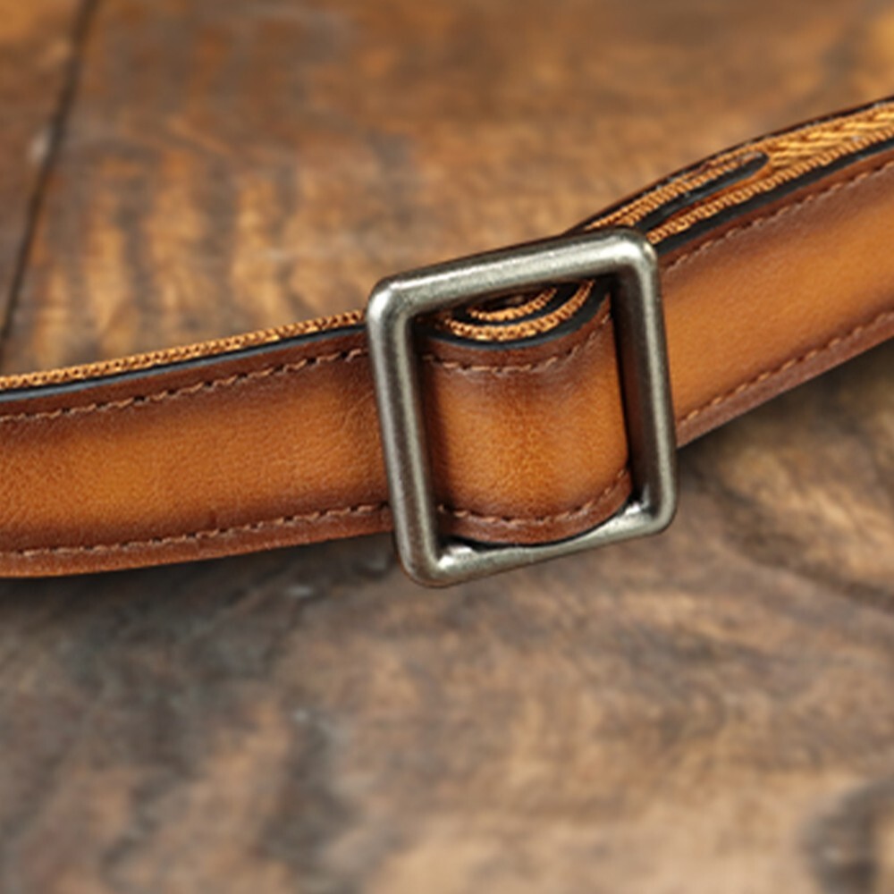 Genuine Leather Large Sling Bag for Men Women Crossbody Bag Sling Backpack Purse