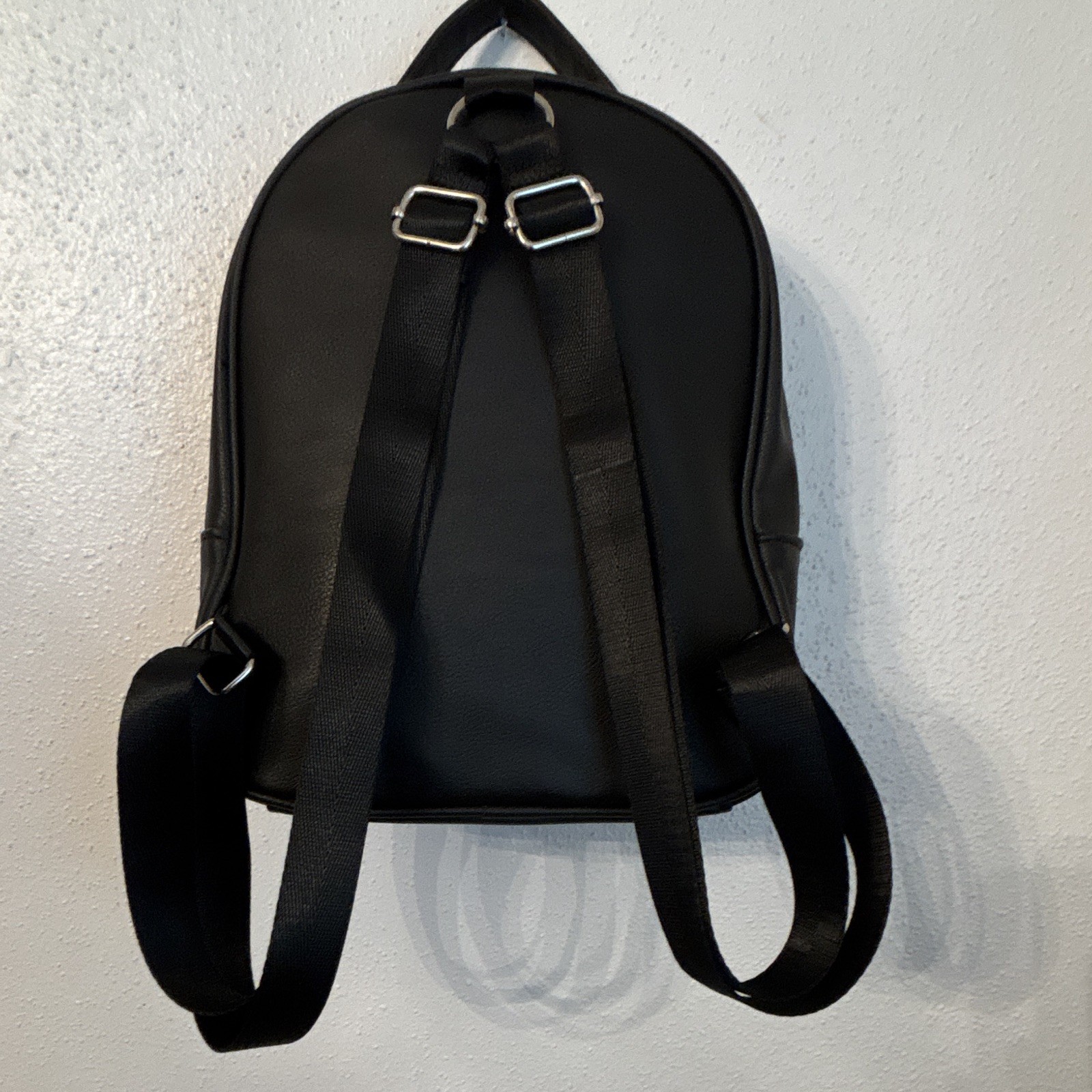 Nautica Men’s Black Logo Backpack Zip Closure Adjustable Strap Inner Pockets
