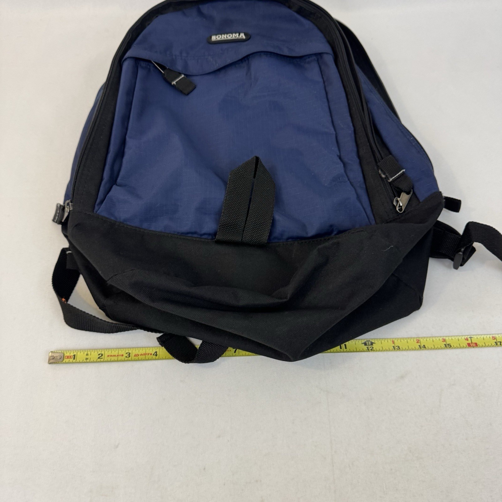 Sonoma Backpack Black & Blue Book Bag School College University Fast Ship