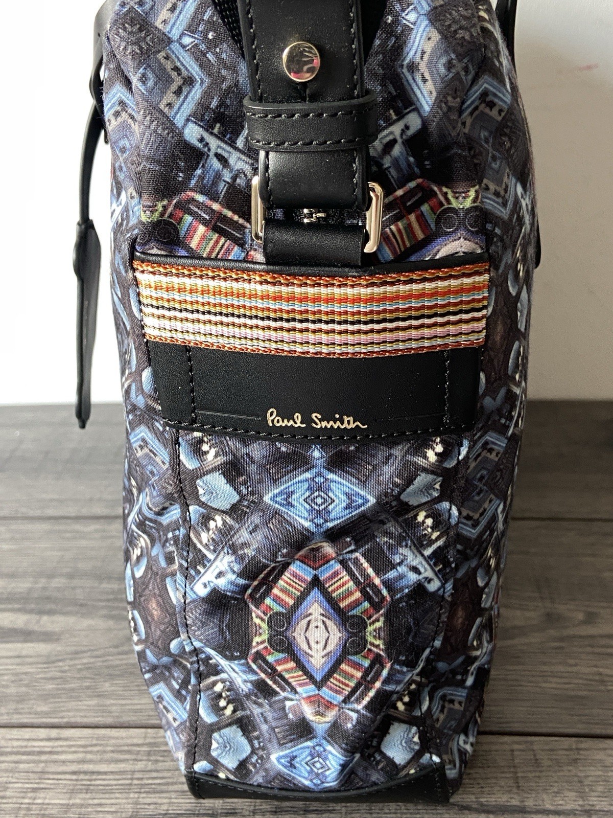 PAUL SMITH KALEIDOSCOPE MINI PRINT FOLIO MESSENGER BAG RETAIL BNWT
