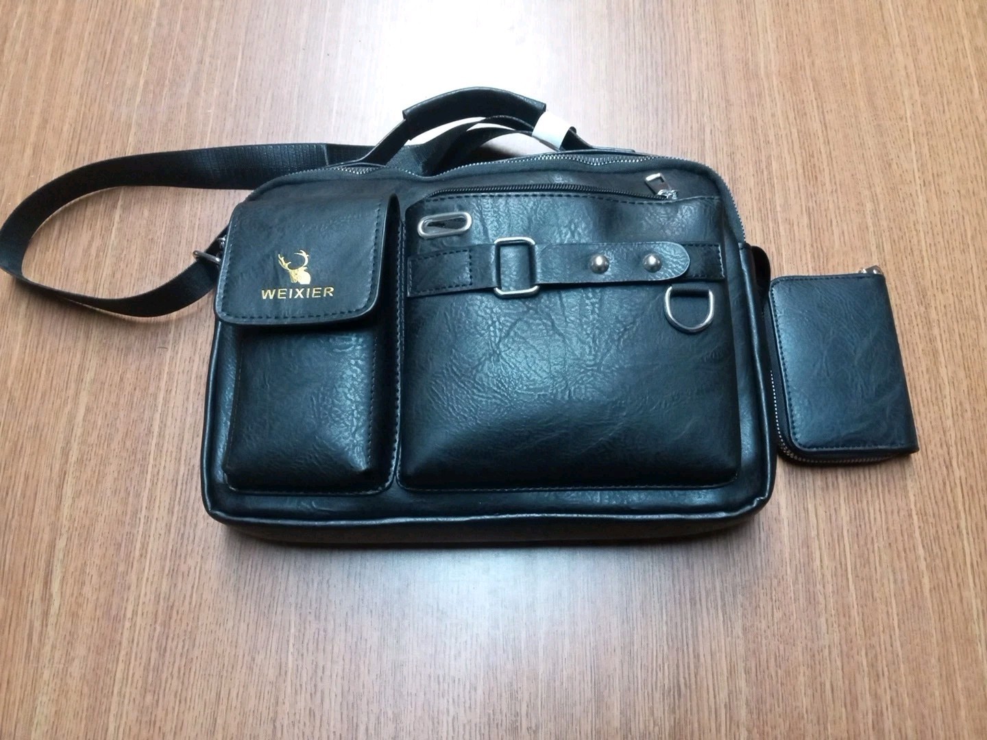 Men’s Shoulder Bag PU Leather Crossbody Bag Chest Bags Waterproof Travel