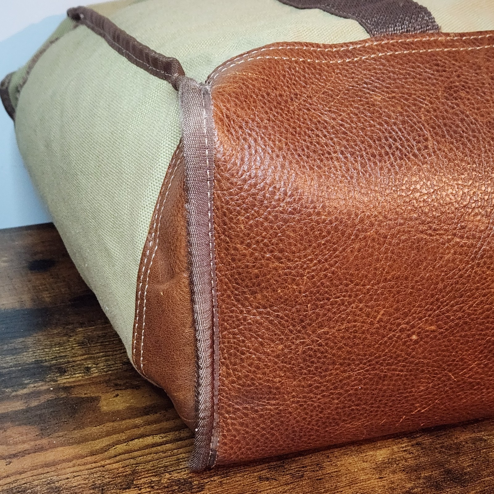 Vintage Orvis Canvas & Leather Tote Bag – Outdoor Field Carryall – USA