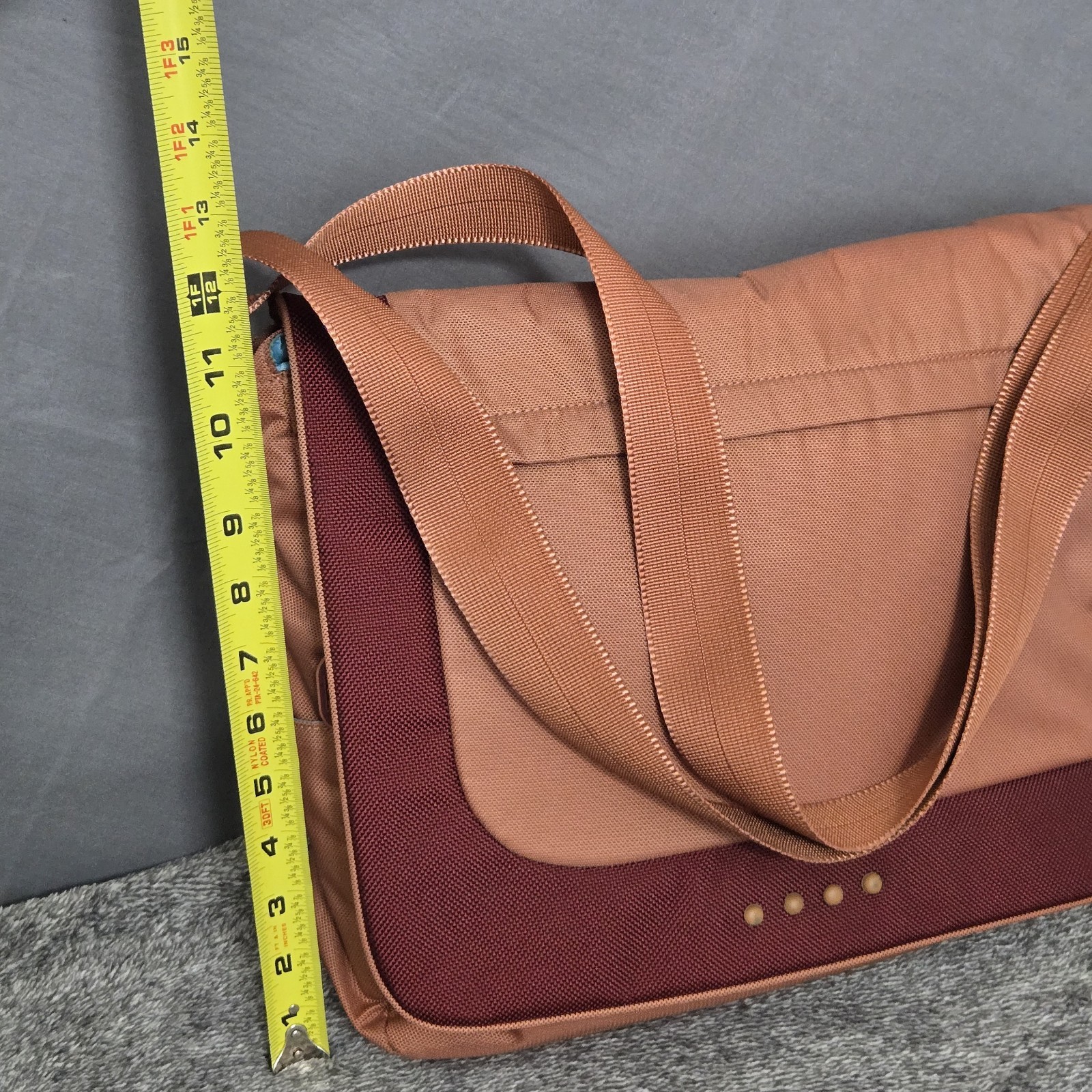 Tumi T-Tech Messenger Bag Orange Flame Ballistic Nylon Laptop Travel Crossbody