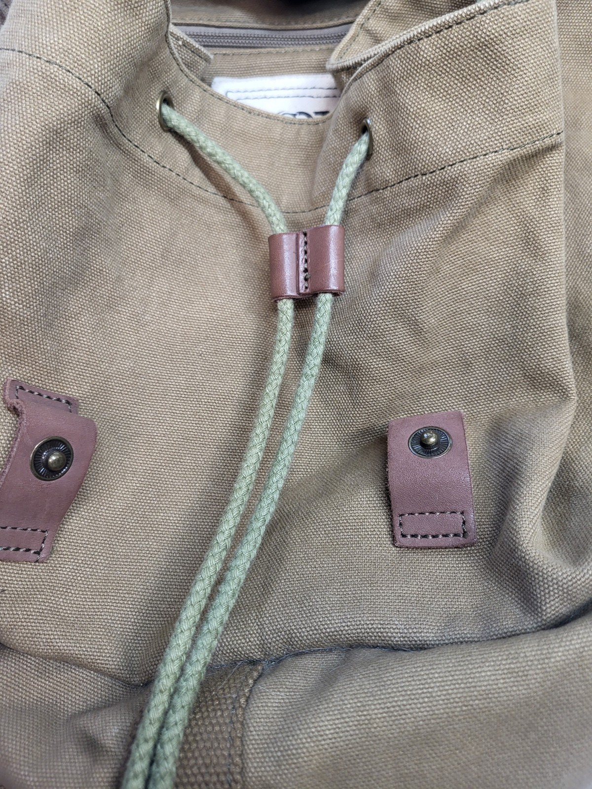 GOOTIUM 21101AMG High-Density Canvas Backpack Rucksack Large Field Tan Preowned