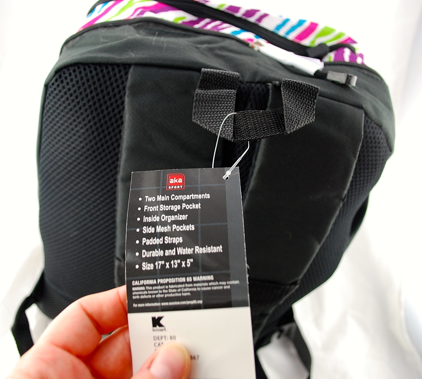 AKA Sport 17″ Backpack Multi-color School Supplies NWT