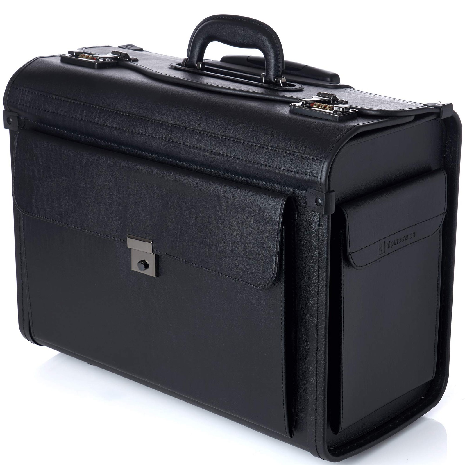 17″ Rolling Laptop Briefcase on Wheels Legal Size Attache for Lawyers