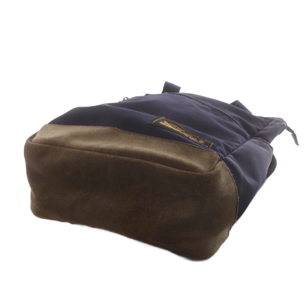 Eddie Bauer Navy Suede Backpack Men’s Day Bag B Condition 37cm/14.6in