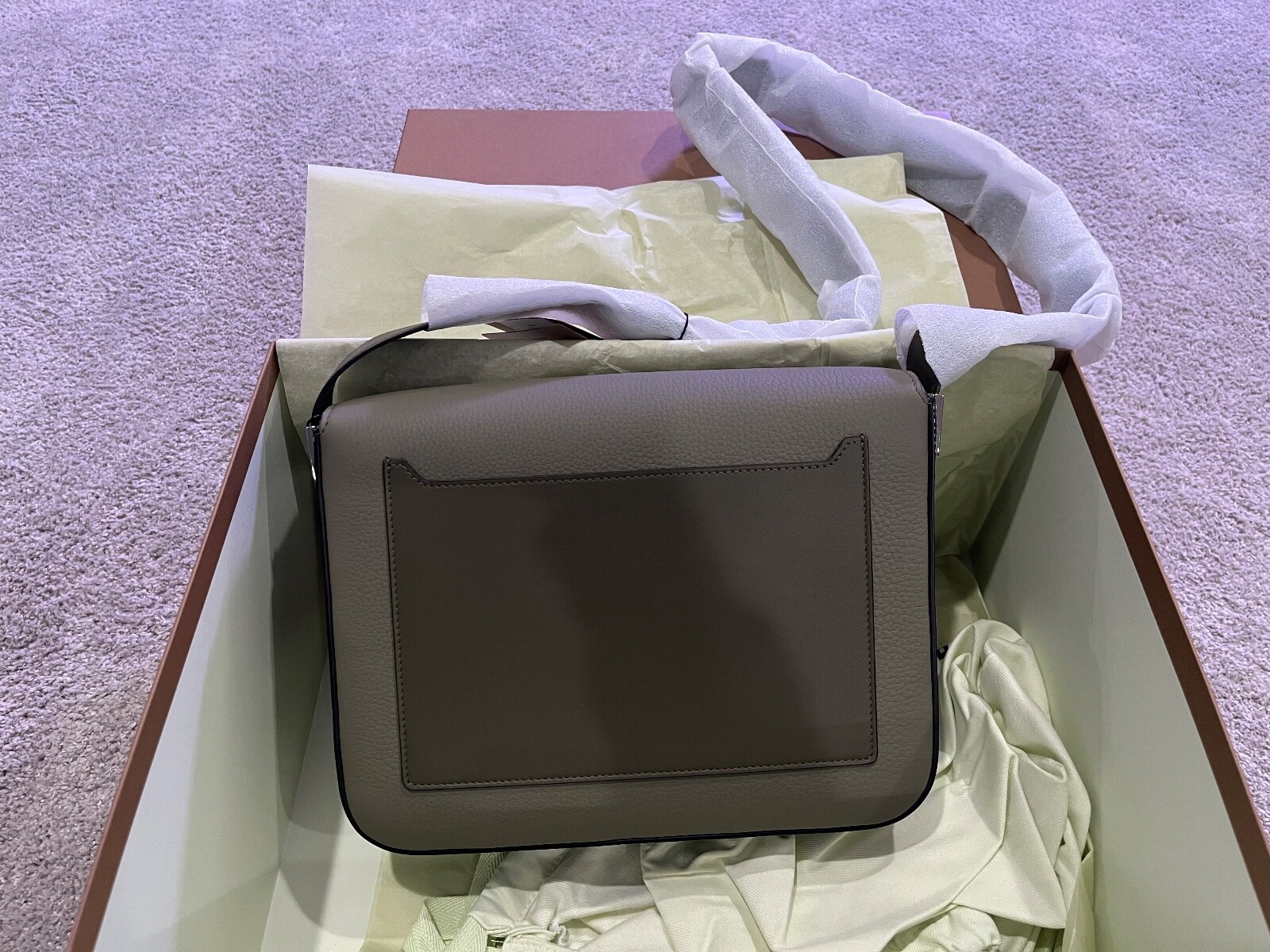 NEW IN BOX – Burberry Leather Messenger Bag – 100% Authentic!! A++ Seller!!