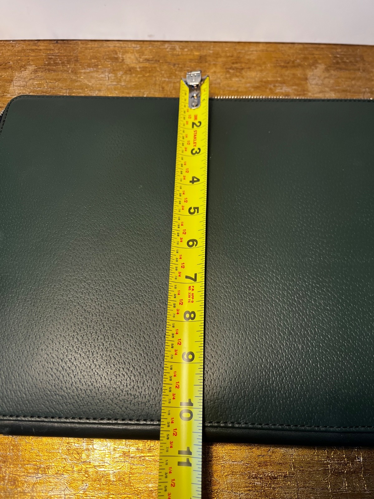 Jack Spade Hunter Green Leather Portfolio Zippered Around Case 14” x 10.5”