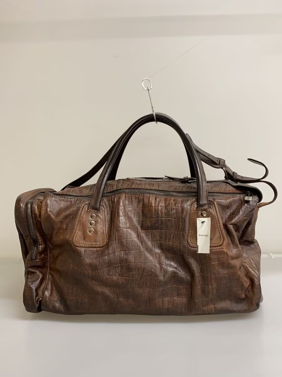 Other brands NUMERO10 Boston bag, leather, BRW animal print, discoloration prese