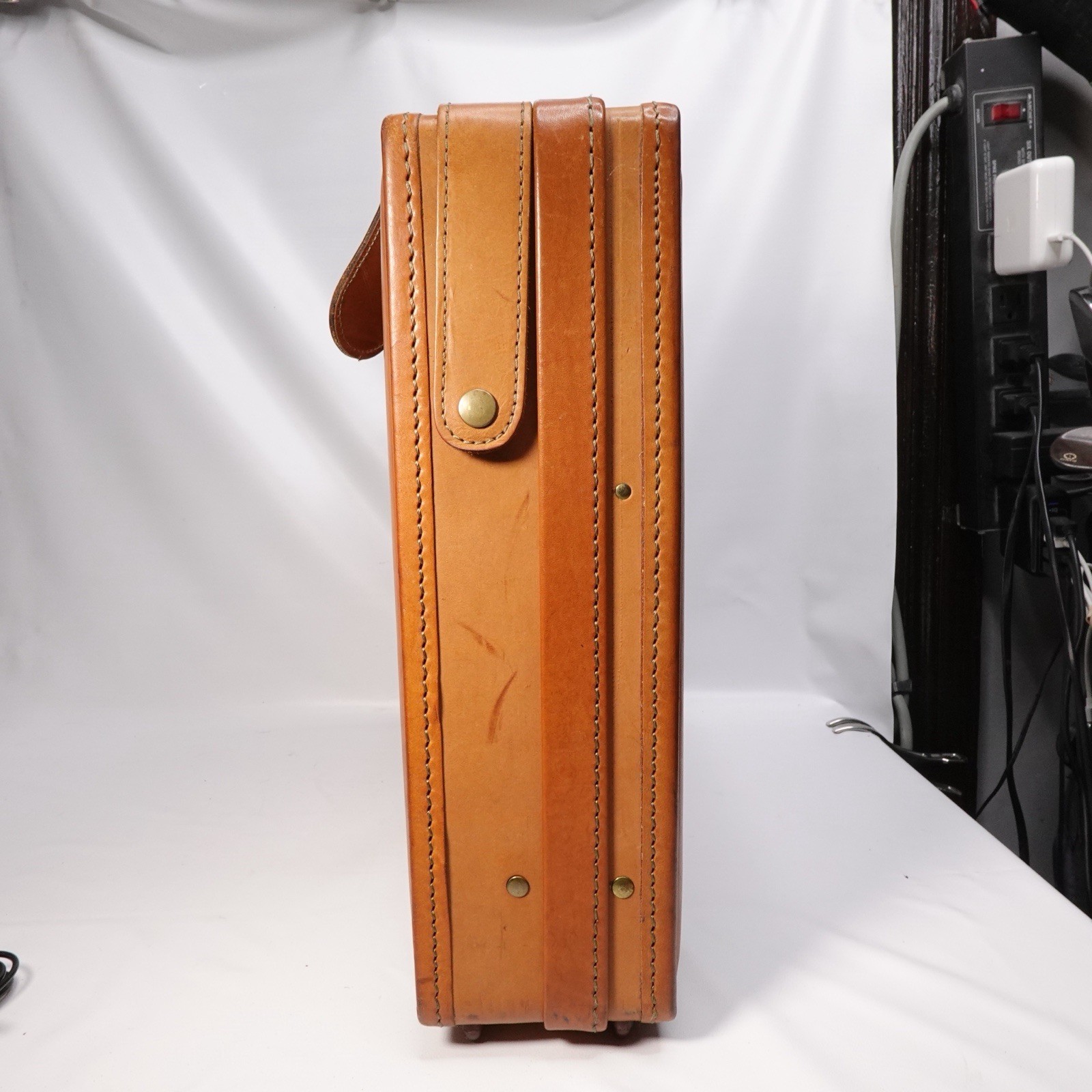 Vintage Hartmann Tan/Brown Full Grain Leather Attache Case Briefcase Belted