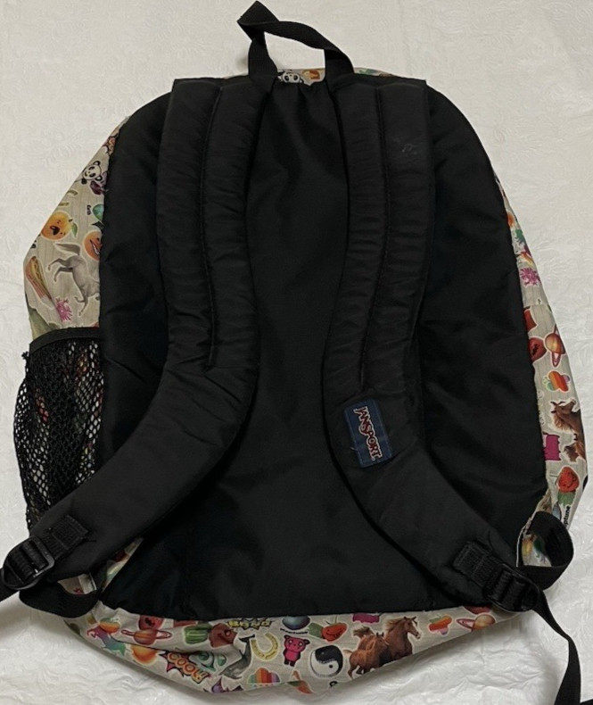 Limited Edition JanSport Superbreak Backpack Multi Stickers Student M46