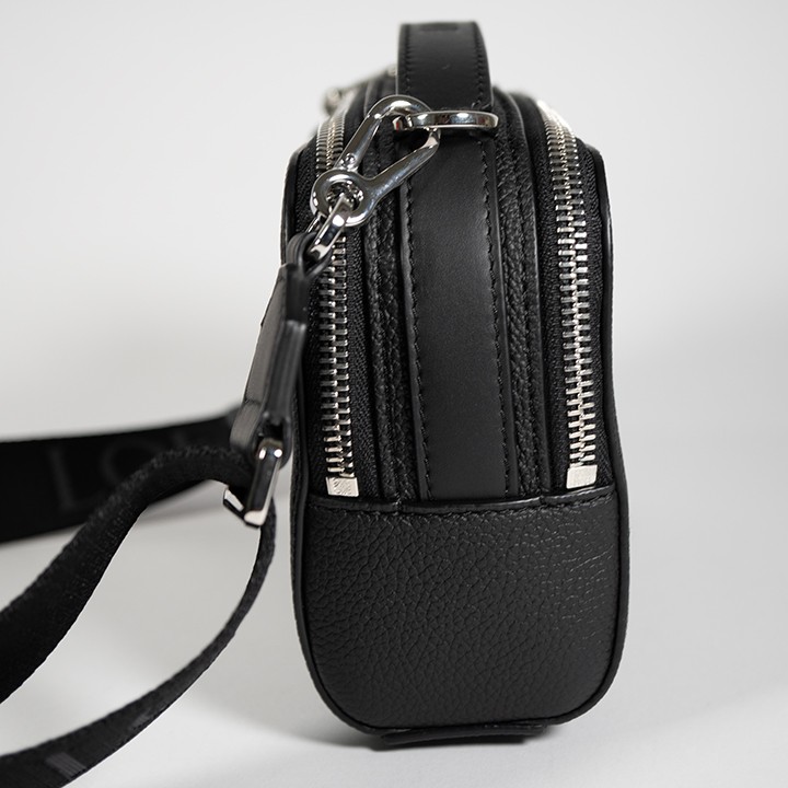 LOEWE Mini Camera Crossbody Bag Black Leather Shoulder Bag C660R41X02