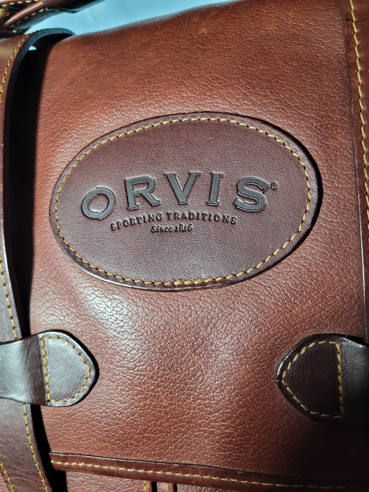 Orvis Leather Briefcase / saddle bag
